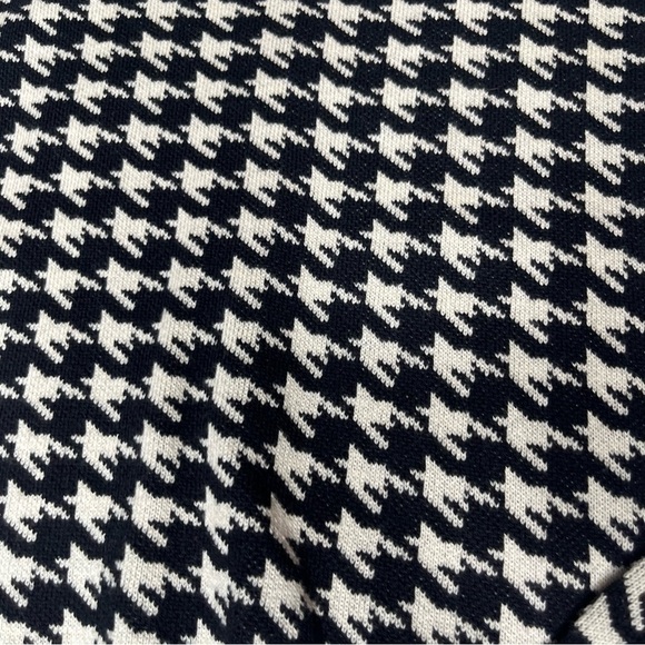 NWT Kate Hill Black/White Houndstooth Cardigan Size M - Picture 3 of 7